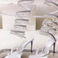 Women's New Water Diamond Sandals Fashion Tassel Crystal Shoes Sexy Banquet Party Twin Stiletto Women's Large Sandals