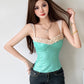 Low-Neck Patchwork Vest Women Folds Skinny Backless Leisure Sexy Summer Fashion Music Festival Chic Midnight Streetwear
