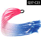 Synthetic Colored Braided Ponytail Hair Extension Rainbow Color Braids Pony Tail With Elastic Band Girl's Pigtail