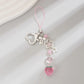 1Pcs Exquisite Sweet Flower Beaded Keychain Cute Colorful Strawberry Bow Tassels Pendant Key Accessories Jewelry Gifts