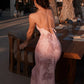 Cross Backless Jacquard Dress Women Sexy See Through Low-Neck Sleeveless Fashion Elegant Vacation Party Club Bodycon
