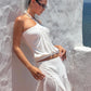 Hottie Backless Tank Top Women Sexy Halter Bandages Ruched Patchwork Sleeveless Fashion Simple Party Street Club Vest