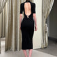 Sexy Backless Long Dress Woman Summer Trend Turtleneck Short Sleeve High Waist Skinny Stretch Prom Elegant Vestidos