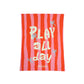 Cute Striped Color Block Bow Letter Graphic Home Blanket