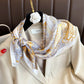 Bohemian Style Floral Print Women’s Square Silk Scarf Satin Head Wrap Tropical Leaf Flower Design Scarves Bandana Hijab
