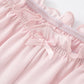Casual Two Piece Set for Woman Pink Summer Outfits Short Sleeve Top and Loose Pants Suits Cozy Lounge Wear