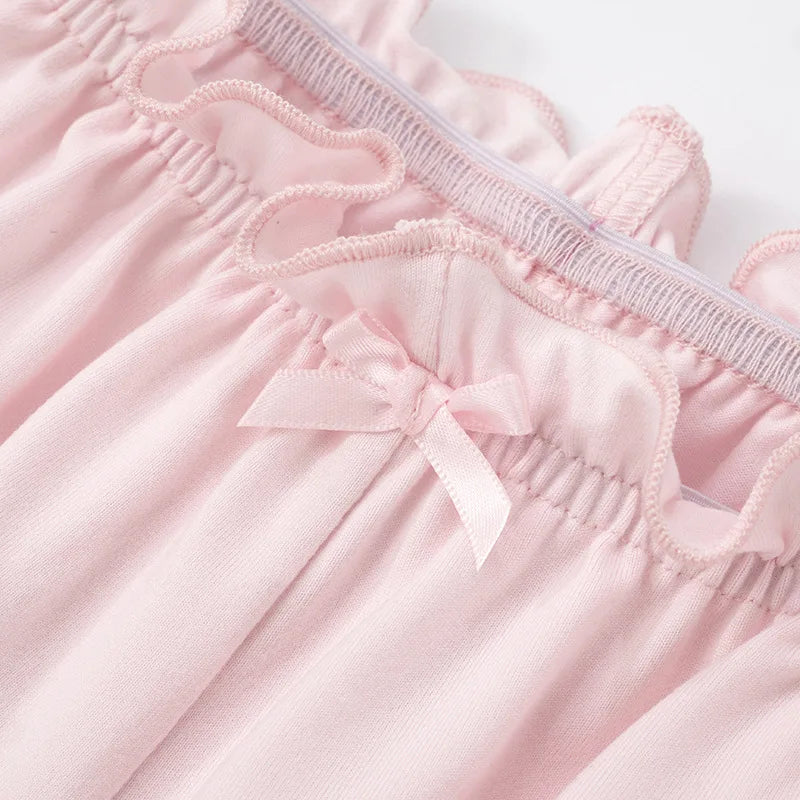 Casual Two Piece Set for Woman Pink Summer Outfits Short Sleeve Top and Loose Pants Suits Cozy Lounge Wear