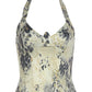 Halter Vest Women Fake Fishbone Decoration Low-Neck Backless Leopard Print Slim Sexy Midnight Summer Wild Streetwear