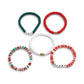 5 Pcs Women's Christmas Series Polymer Clay Bracelet Set Stackable CCB Beaded Fashion Charm Jewelry Accessories