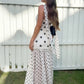 Polka Dot Print Dress+Silk Scarf Women Sexy Fashion Mesh Patchwork Hem Sleeveless Elegant Trend Party Club Bodycon