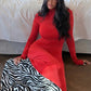 Leopard Patchwork Long Dress Woman Autumn Trend o-Neck Full Sleeve High Waist Skinny Peach Hip Elegant Style Vestidos