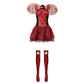 Womens Ladybug Halloween Costume Polka Dot Tutu Dress With Wings Antenna Wand Socks Lady Beetle Cosplay Party Outfit
