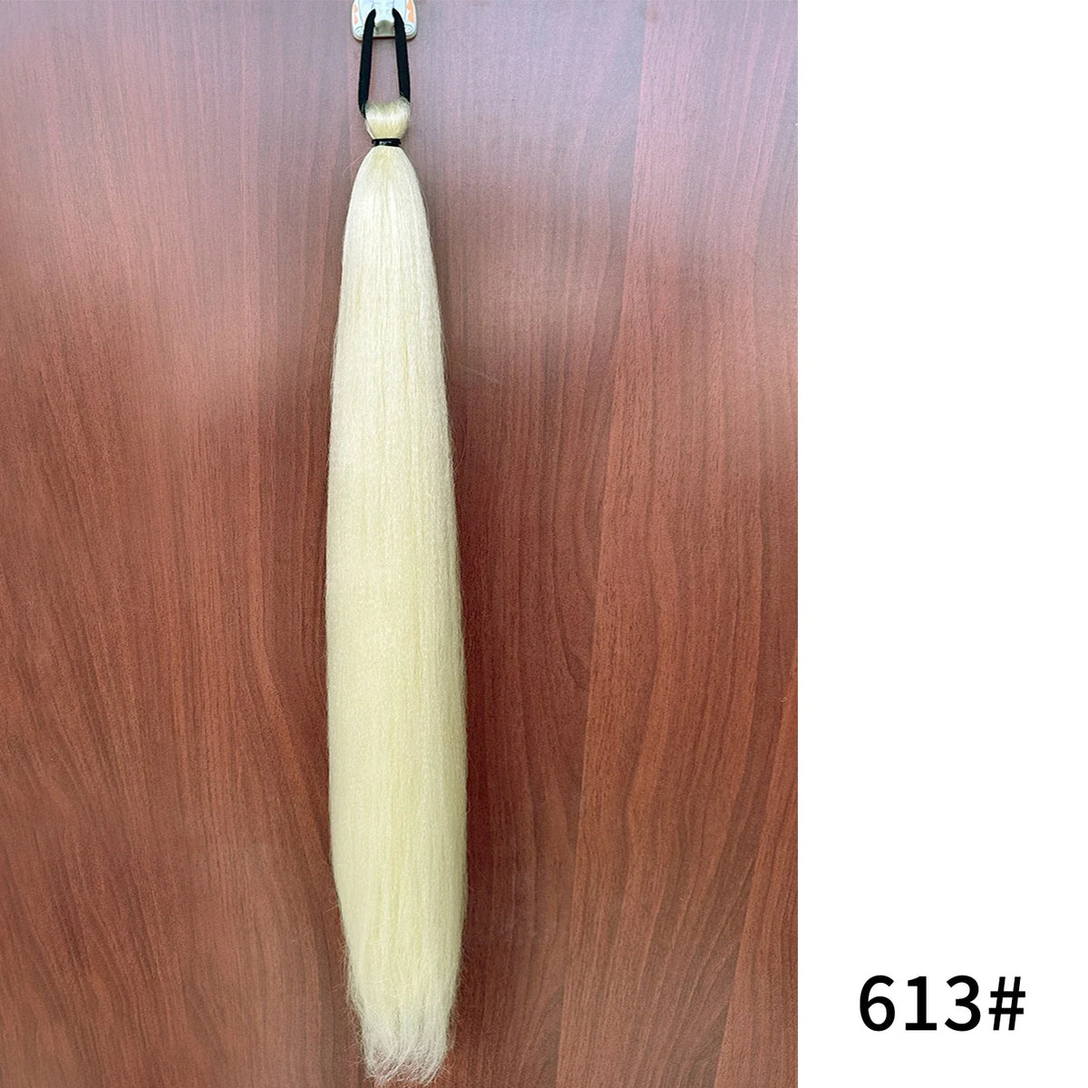 Synthetic Long Straight Ponytail Extensions With Rubber Band DIY Braided Ponytail Purple Hair Accessories for Halloween