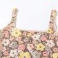 Flower Sequined Summer Dresses Square Neck Sleeveless Split Mini Dress Sexy Women Clothing Clubbing Outfits