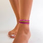 Boho Colorful Seed Beads Anklet Set for Women Summer Beach Simple Elastic Chain Bracelet Barefoot Ankle on Leg Jewelry