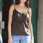 Women Summer Camisole Sleeveless Tops Backless Button Down Tie-up Front Solid/Dots Summer Vest for Party Club Beachwear
