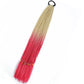 Synthetic 24inch Girls Colored Box Braided Ponytail With Elastic Rubber Band Hair Extensions Rainbow Color Box Pigtail Hairpiece