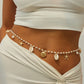 Bohemian Imitation Pearl Starfish Conch Pendant Waist Chain for Women Summer Beach Sexy Bikini Body Chain Charm Jewelry