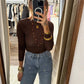 Y2k Aesthetic Low Back Blouse Women Open Back Shirt Long Sleeve Backless Boat Neck Blouse Going Out Workout Outfit