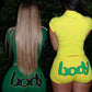 Letter Print Women2 Piece Set Casual Sporty Zip Crop Tops+Shorts Matching Streetwear Stretch Skinny Streetwear Suits