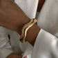 3 Style Creative Big Imitation Pearl Cuff Bracelet Women Trend 2025 Punk Heavy Metal Chunky Spring Bangle Steampunk Men