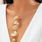 Kpop Flower Petal Pendant Choker Necklace for Women Wed Bridal Sexy Snake Long Chest Chain Neck Jewelry Accessories New