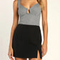 Women Y2k Gingham Plaid Mini Skirt Casual High Waist Split Hem Bodycon Business Pencil Skirt Work Office Outfits