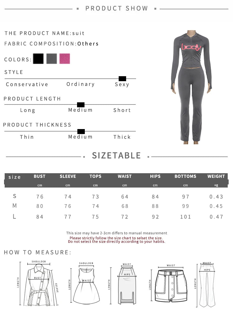 Stretch Letter Print 2 Piece Set Women Tracksuit Hooded Jacket+Leggings Matching Streetwear Skinny Casual Sporty Outfits