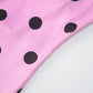 Polka Dot Print Pink Summer Dresses 2026 Sexy Lace Up Backless Maxi Dress Women' S Clothes
