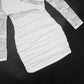 Turtleneck Lace Splicing Long Sleeve Mini Dress Fashion Sexy See Through White Bodycon Dresses Woman