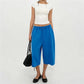 Ladies Raw Edge Bermuda Sweat Pants Elastic Drawstring Waist Loose Wide Leg Casual Knee Length Capri Jogger Trousers