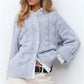 Elegant Twisted Knit Women Cardigan Solid O Neck Full Sleeve Single Breasted Lady Coat Winter Autumn Female Sweater