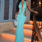 Sexy Summer Dress Women Vacation print Patchwork Hollow Fashion Halter Backless Ruched Elegant Party Club Long Bodycon