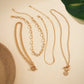 Vintage Multilayer Coin OT Buckle Pendant Choker Necklace for Women Trendy Collar Punk Flat Snake Chain Aesthetic Jewelry Gift