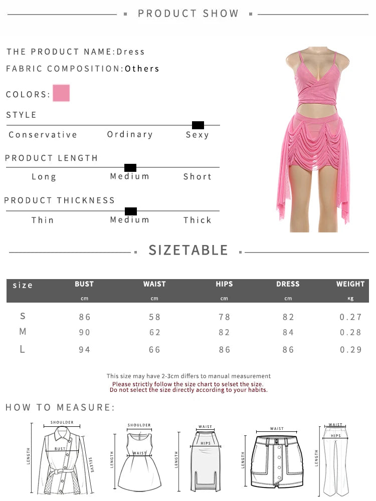 See Through Dress Women Waistless Summer Sexy Sleeveless Ruched Tassel Backless Vacation Midnight Party Club Bodycon