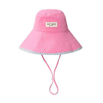Women's Reversible Wide Brim Sun Hat, Adjustable Chin Strap Bucket Hat, Breathable UPF Protection Beach Hat for Women