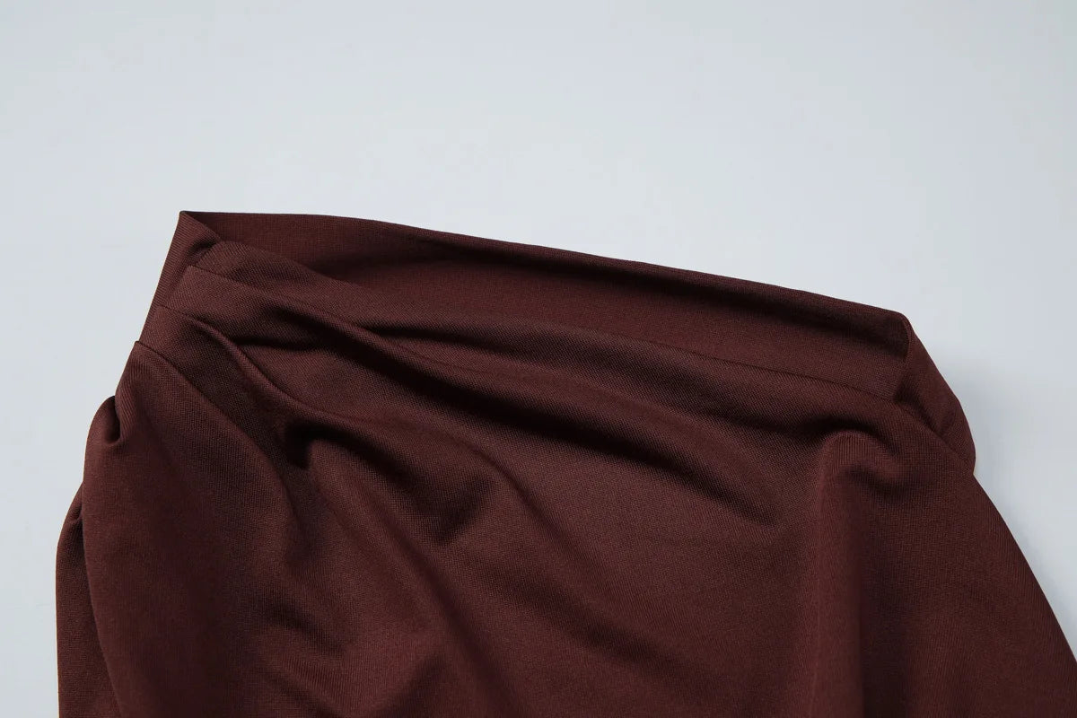 Asymmetrical Halter Backless Split Long Dresses Sexy Vacation Outfits Women's Summer Dresses Burgundy
