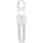 Knot Hollow 2 Piece Set Women Midnight Cross Halter Tank Tops+Panelled Stripes Low Waist Pants Clubwear Matching Suit