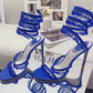 Women's New Water Diamond Sandals Fashion Tassel Crystal Shoes Sexy Banquet Party Twin Stiletto Women's Large Sandals