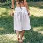 Women Loose Boho Capri Harem Pants Elastic Waistband Drawstring Pleated Adjustable Hem Tie Casual Summer Beach Culottes