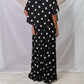 Women Polka Dot Wide Leg Pants Elastic Waist Drawstring Palazzo Pants with Pockets Casual Beach Vacation Summer Trousers