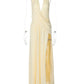 Halter Deep V Neck Backless Sexy Maxi Dress Women Gown Fashion Irregular Sleeveless Thigh High Split Club Party Dresses
