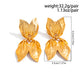 Vintage Textured Leaf Stud Earrings for Women Charm Geometric Piercing Earring Fashion Party Banquet Jewelry Accessorie