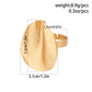 2Pcs Unique Irregular Geometric Open Rings Set for Women Punk Gold Color Adjustable Finger Ring Couple Wed Accessories