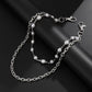Vintage Imitation Pearl Keychain Wallet Belt Chain for Men Women Hip Hop Trousers Jeans Chain Steampunk Jewelry Gift