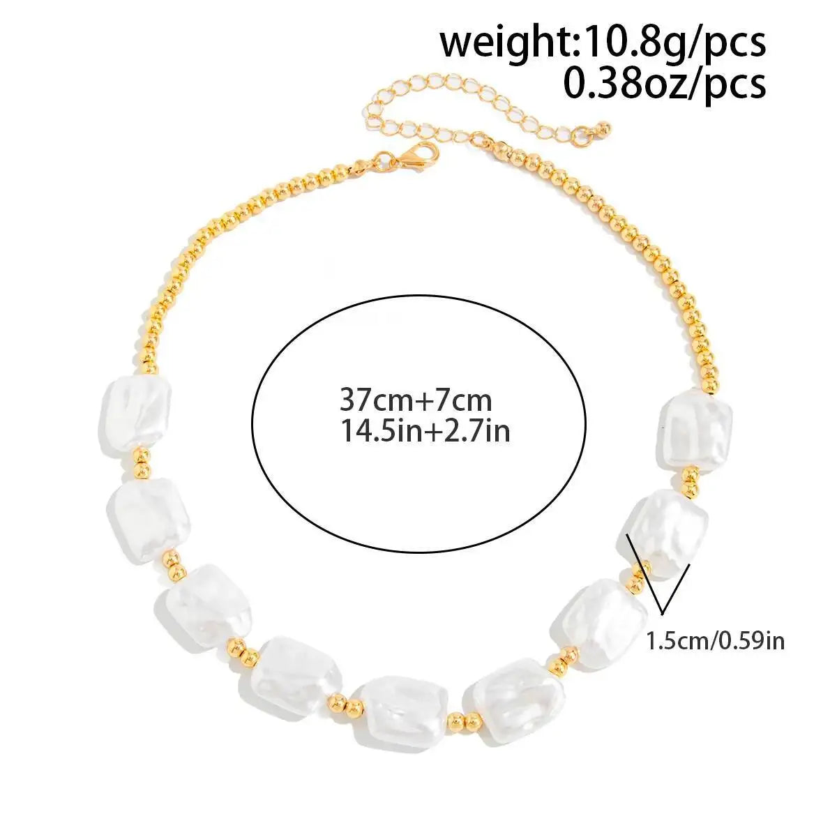 Bohemia Imitation Peal Chokers Necklace for Women Wedding Bridal Simple Adjustable Beads Chain Y2K Jewelry Accessories