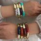 8 Styles Vintage Resin Round Tube Elastic Bracelet for Women Bohemian Stackable Acrylic Bracelet Bangle Party Jewelry New