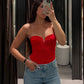 Sexy Corset Tops Women Y2K Strapless Summer Trend Skinny Midnight Daily Simple Classic Hottie High Street Mini Tops