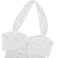 See Through Lace Patchwork White Pink Party Dress Woman Clothes Summer Backless Halter Draped Mini Dresses