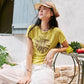 Women's Y2K Cropped T‑Shirt with Monstera Leaf Graphic Print, Slim Short Sleeve Tee for Summer, Casual Streetwear Top